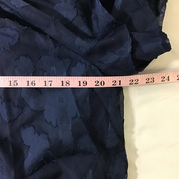 BLOOMCHIC SZ 12 L navy flutter slv round neck top blouse. Tag removed but new. - Picture 5 of 7